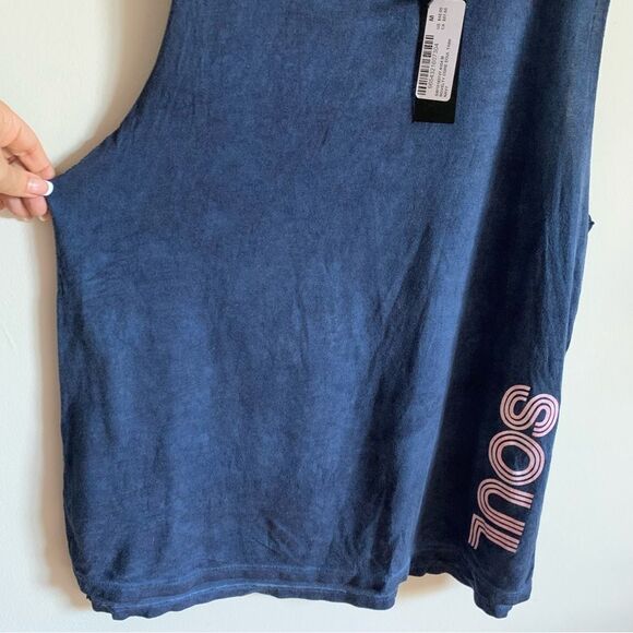 NWT Soulcycle Novelty Core Soul Tank Top In Navy Size M - Picture 3 of 7